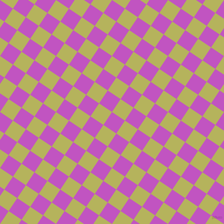 56/146 degree angle diagonal checkered chequered squares checker pattern checkers background, 54 pixel square size, , Fuchsia and Olive Green checkers chequered checkered squares seamless tileable