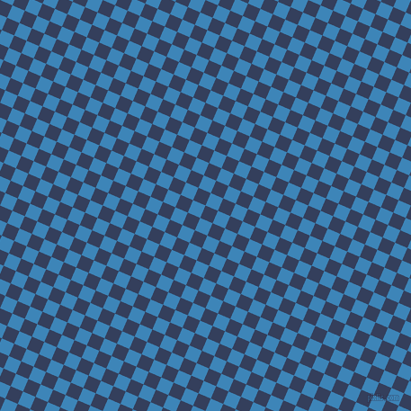 67/157 degree angle diagonal checkered chequered squares checker pattern checkers background, 15 pixel square size, , Gulf Blue and Curious Blue checkers chequered checkered squares seamless tileable