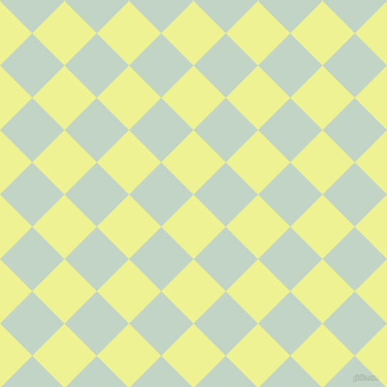 45/135 degree angle diagonal checkered chequered squares checker pattern checkers background, 64 pixel squares size, , Jonquil and Sea Mist checkers chequered checkered squares seamless tileable