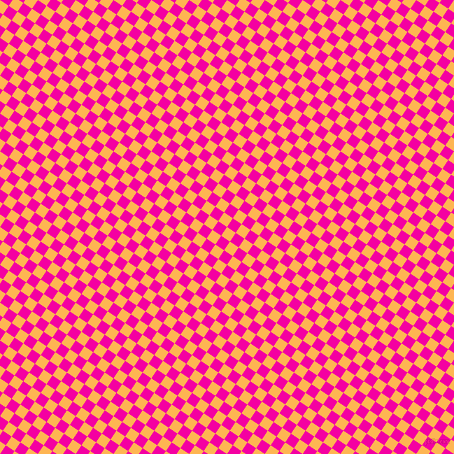 56/146 degree angle diagonal checkered chequered squares checker pattern checkers background, 15 pixel square size, , Koromiko and Hollywood Cerise checkers chequered checkered squares seamless tileable