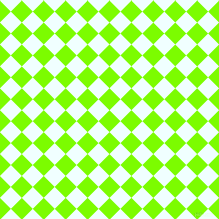 45/135 degree angle diagonal checkered chequered squares checker pattern checkers background, 31 pixel square size, , Lawn Green and Azure checkers chequered checkered squares seamless tileable
