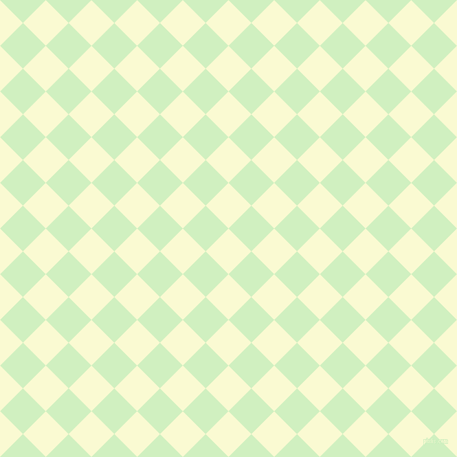 45/135 degree angle diagonal checkered chequered squares checker pattern checkers background, 47 pixel squares size, , Light Goldenrod Yellow and Tea Green checkers chequered checkered squares seamless tileable