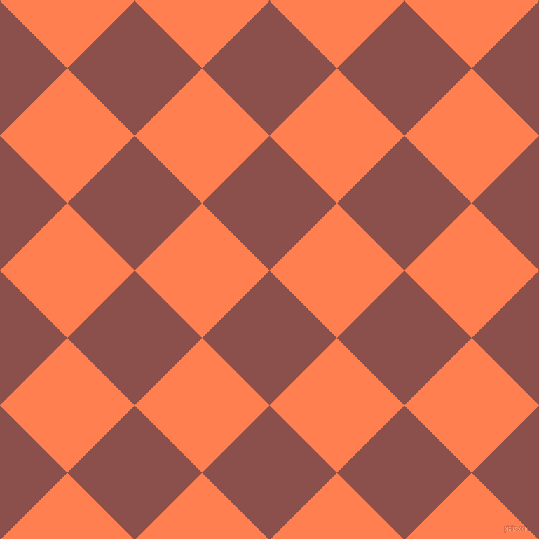 45/135 degree angle diagonal checkered chequered squares checker pattern checkers background, 136 pixel square size, , Lotus and Coral checkers chequered checkered squares seamless tileable