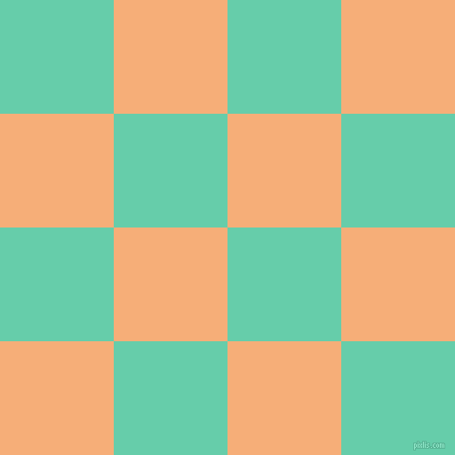 checkered chequered squares checkers background checker pattern, 128 pixel square size, , Medium Aquamarine and Tacao checkers chequered checkered squares seamless tileable