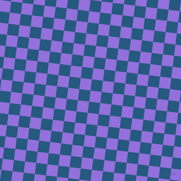 83/173 degree angle diagonal checkered chequered squares checker pattern checkers background, 39 pixel square size, , Medium Purple and Bahama Blue checkers chequered checkered squares seamless tileable