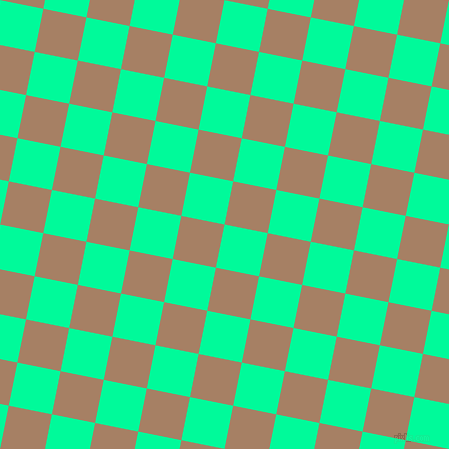 79/169 degree angle diagonal checkered chequered squares checker pattern checkers background, 44 pixel square size, , Medium Spring Green and Medium Wood checkers chequered checkered squares seamless tileable