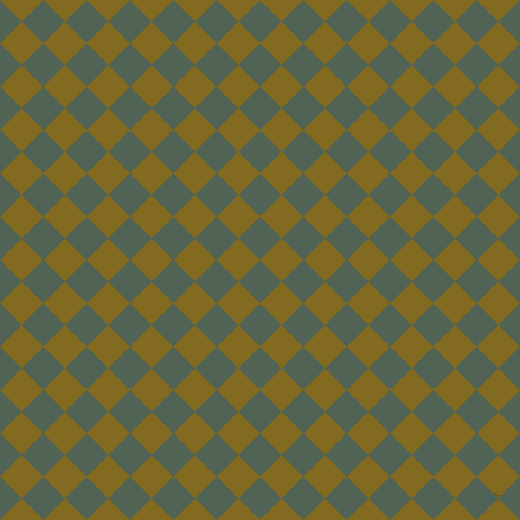 45/135 degree angle diagonal checkered chequered squares checker pattern checkers background, 34 pixel square size, , Mineral Green and Yukon Gold checkers chequered checkered squares seamless tileable