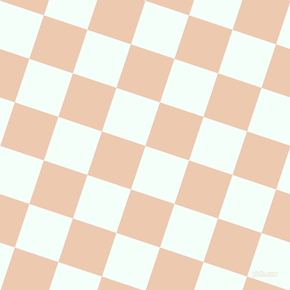 72/162 degree angle diagonal checkered chequered squares checker pattern checkers background, 66 pixel squares size, , Mint Cream and Desert Sand checkers chequered checkered squares seamless tileable