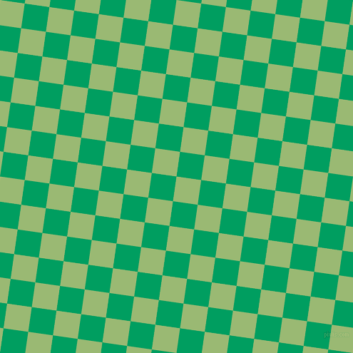82/172 degree angle diagonal checkered chequered squares checker pattern checkers background, 35 pixel squares size, , Olivine and Shamrock Green checkers chequered checkered squares seamless tileable