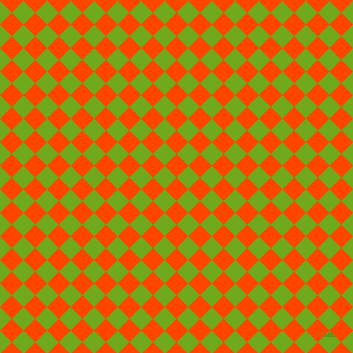 45/135 degree angle diagonal checkered chequered squares checker pattern checkers background, 24 pixel squares size, , Orange Red and Christi checkers chequered checkered squares seamless tileable