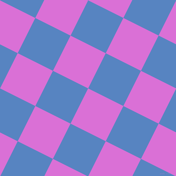 63/153 degree angle diagonal checkered chequered squares checker pattern checkers background, 130 pixel square size, Orchid and Havelock Blue checkers chequered checkered squares seamless tileable