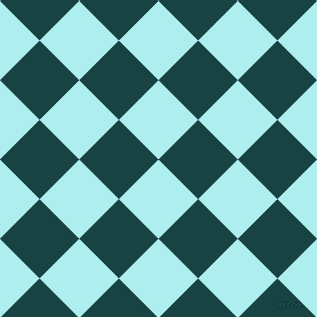 45/135 degree angle diagonal checkered chequered squares checker pattern checkers background, 81 pixel squares size, , Pale Turquoise and Tiber checkers chequered checkered squares seamless tileable