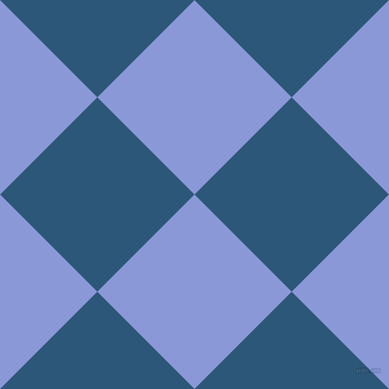 45/135 degree angle diagonal checkered chequered squares checker pattern checkers background, 200 pixel square size, , Portage and Venice Blue checkers chequered checkered squares seamless tileable