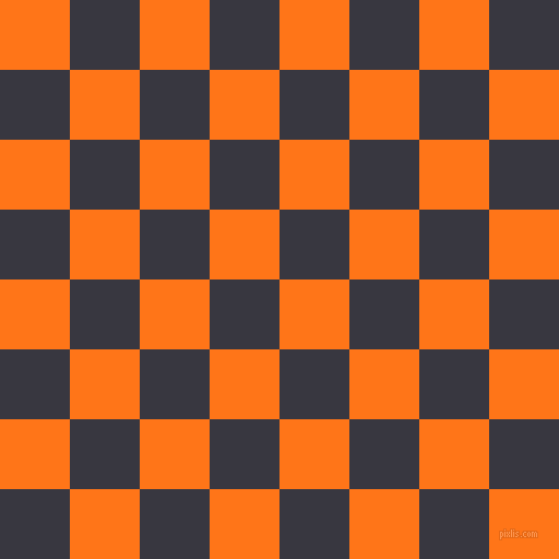 checkered chequered squares checkers background checker pattern, 64 pixel square size, Pumpkin and Black Marlin checkers chequered checkered squares seamless tileable