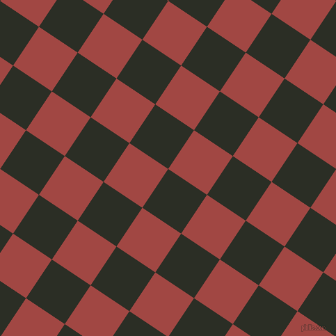 56/146 degree angle diagonal checkered chequered squares checker pattern checkers background, 67 pixel squares size, , Rangoon Green and Roof Terracotta checkers chequered checkered squares seamless tileable