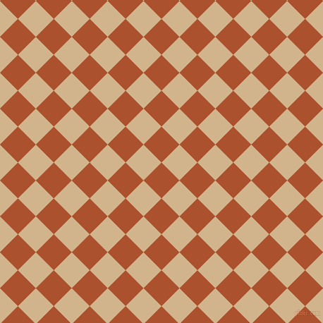 45/135 degree angle diagonal checkered chequered squares checker pattern checkers background, 36 pixel square size, , Rose Of Sharon and Tan checkers chequered checkered squares seamless tileable