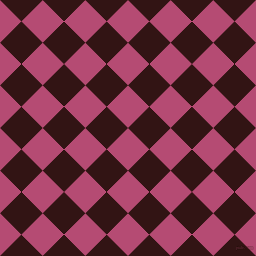 45/135 degree angle diagonal checkered chequered squares checker pattern checkers background, 61 pixel square size, , Royal Heath and Seal Brown checkers chequered checkered squares seamless tileable