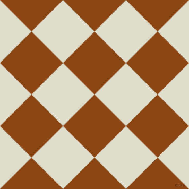 45/135 degree angle diagonal checkered chequered squares checker pattern checkers background, 173 pixel squares size, , Saddle Brown and Green White checkers chequered checkered squares seamless tileable