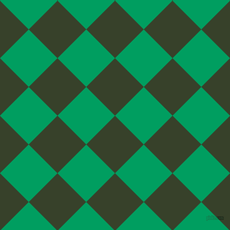 45/135 degree angle diagonal checkered chequered squares checker pattern checkers background, 84 pixel squares size, , Seaweed and Shamrock Green checkers chequered checkered squares seamless tileable