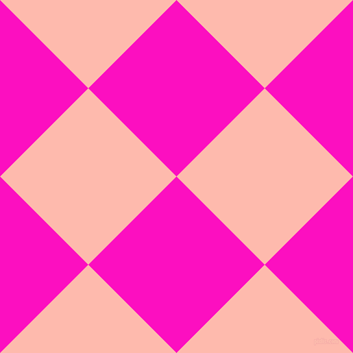 45/135 degree angle diagonal checkered chequered squares checker pattern checkers background, 182 pixel square size, , Shocking Pink and Melon checkers chequered checkered squares seamless tileable