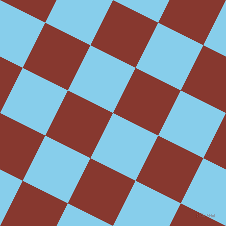 63/153 degree angle diagonal checkered chequered squares checker pattern checkers background, 99 pixel square size, , Sky Blue and Crab Apple checkers chequered checkered squares seamless tileable