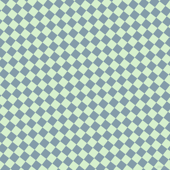 52/142 degree angle diagonal checkered chequered squares checker pattern checkers background, 31 pixel square size, , Snowy Mint and Bali Hai checkers chequered checkered squares seamless tileable