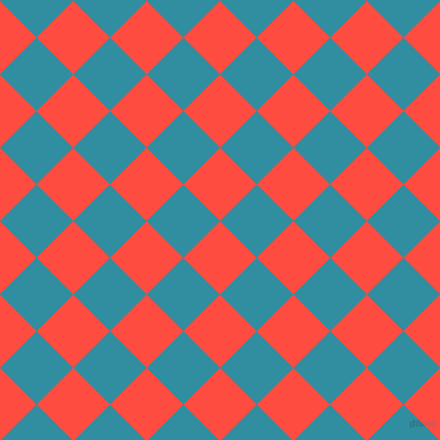 45/135 degree angle diagonal checkered chequered squares checker pattern checkers background, 73 pixel squares size, , Sunset Orange and Scooter checkers chequered checkered squares seamless tileable