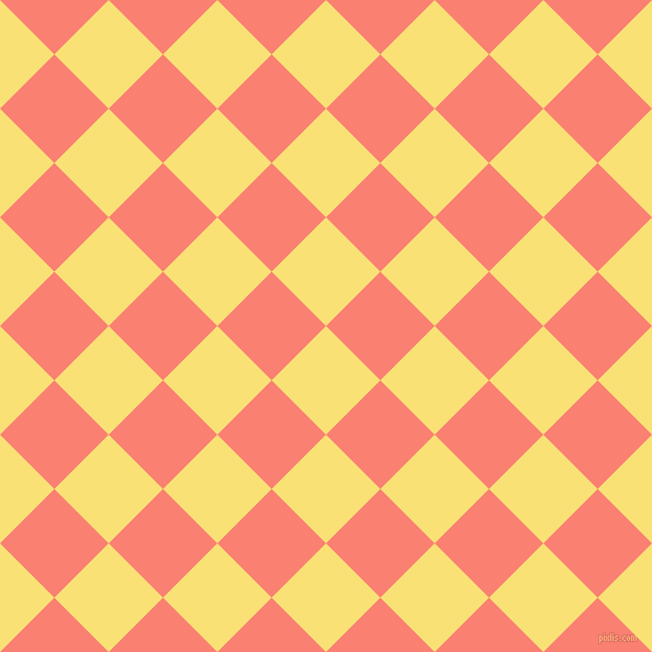 45/135 degree angle diagonal checkered chequered squares checker pattern checkers background, 70 pixel squares size, , Sweet Corn and Salmon checkers chequered checkered squares seamless tileable