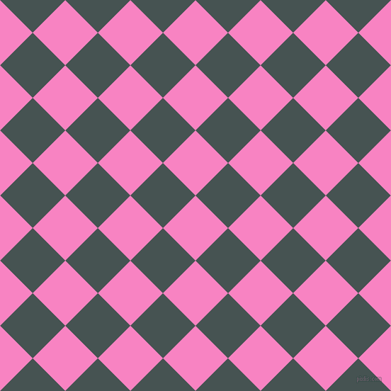 45/135 degree angle diagonal checkered chequered squares checker pattern checkers background, 65 pixel square size, , Tea Rose and Dark Slate checkers chequered checkered squares seamless tileable