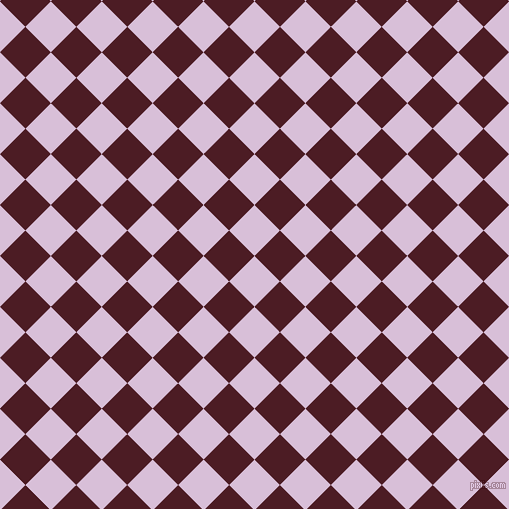 45/135 degree angle diagonal checkered chequered squares checker pattern checkers background, 36 pixel square size, Thistle and Bordeaux checkers chequered checkered squares seamless tileable