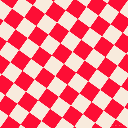 54/144 degree angle diagonal checkered chequered squares checker pattern checkers background, 48 pixel squares size, , Torch Red and Bridal Heath checkers chequered checkered squares seamless tileable