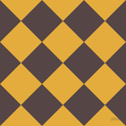 45/135 degree angle diagonal checkered chequered squares checker pattern checkers background, 98 pixel square size, , Tulip Tree and Woody Brown checkers chequered checkered squares seamless tileable