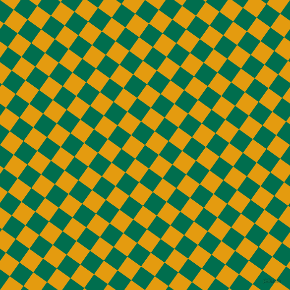 54/144 degree angle diagonal checkered chequered squares checker pattern checkers background, 34 pixel squares size, , Watercourse and Gamboge checkers chequered checkered squares seamless tileable