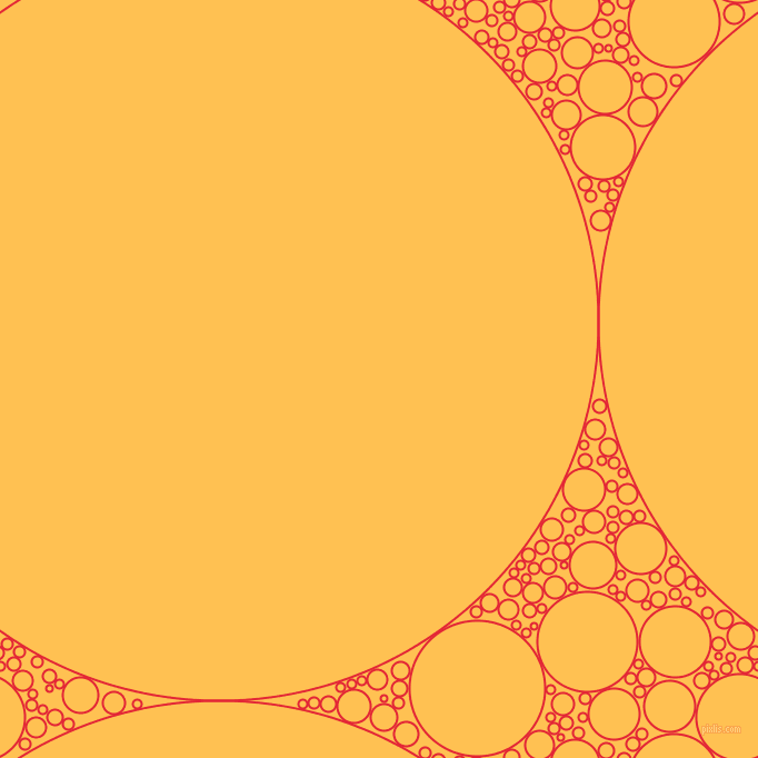bubbles, circles, sponge, big, medium, small, 2 pixel line width, Alizarin and Golden Tainoi circles bubbles sponge soap seamless tileable