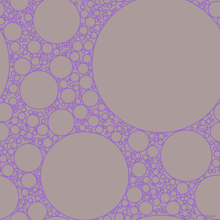 bubbles, circles, sponge, big, medium, small, 3 pixel line width, Amethyst and Dusty Grey circles bubbles sponge soap seamless tileable