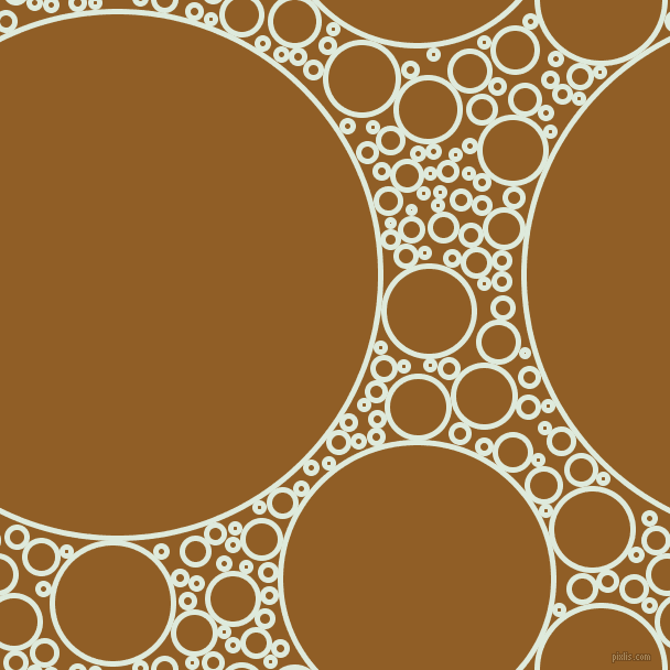bubbles, circles, sponge, big, medium, small, 5 pixel line width, Apple Green and Afghan Tan circles bubbles sponge soap seamless tileable
