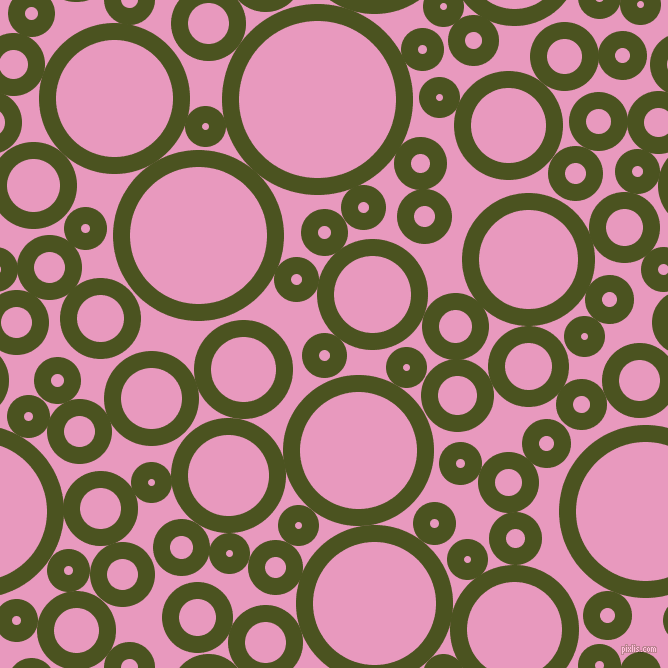 bubbles, circles, sponge, big, medium, small, 17 pixel line width, Army green and Shocking circles bubbles sponge soap seamless tileable