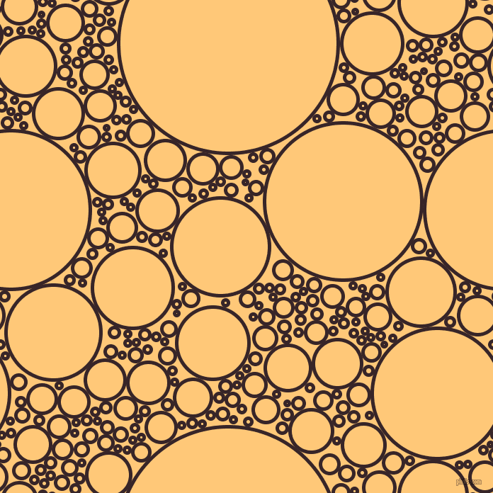 bubbles, circles, sponge, big, medium, small, 5 pixel line width, Aubergine and Chardonnay circles bubbles sponge soap seamless tileable