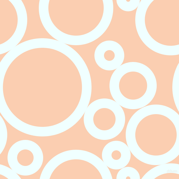 bubbles, circles, sponge, big, medium, small, 33 pixel line width, Azure and Apricot circles bubbles sponge soap seamless tileable