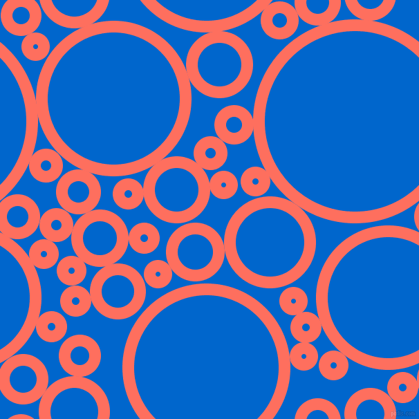 bubbles, circles, sponge, big, medium, small, 17 pixel line width, Bittersweet and Navy Blue circles bubbles sponge soap seamless tileable
