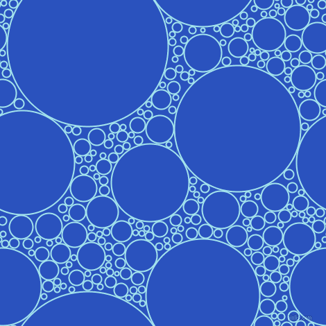 bubbles, circles, sponge, big, medium, small, 2 pixel line width, Blizzard Blue and Cerulean Blue circles bubbles sponge soap seamless tileable