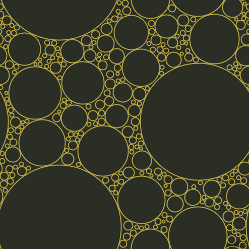 bubbles, circles, sponge, big, medium, small, 2 pixel line width, Brass and Rangoon Green circles bubbles sponge soap seamless tileable