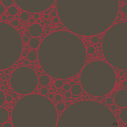 bubbles, circles, sponge, big, medium, small, 2 pixel line width, Brick Red and Mondo circles bubbles sponge soap seamless tileable