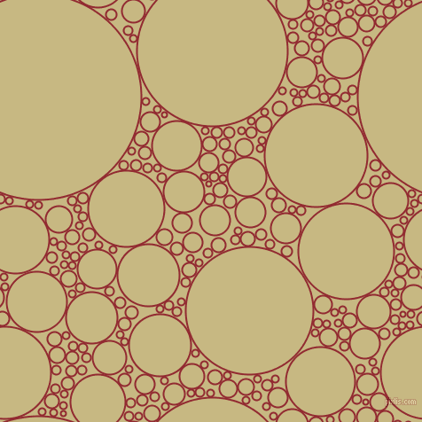 bubbles, circles, sponge, big, medium, small, 2 pixel line width, Bright Red and Yuma circles bubbles sponge soap seamless tileable