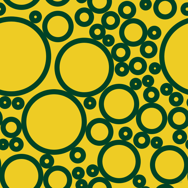 bubbles, circles, sponge, big, medium, small, 17 pixel line width, British Racing Green and Broom circles bubbles sponge soap seamless tileable