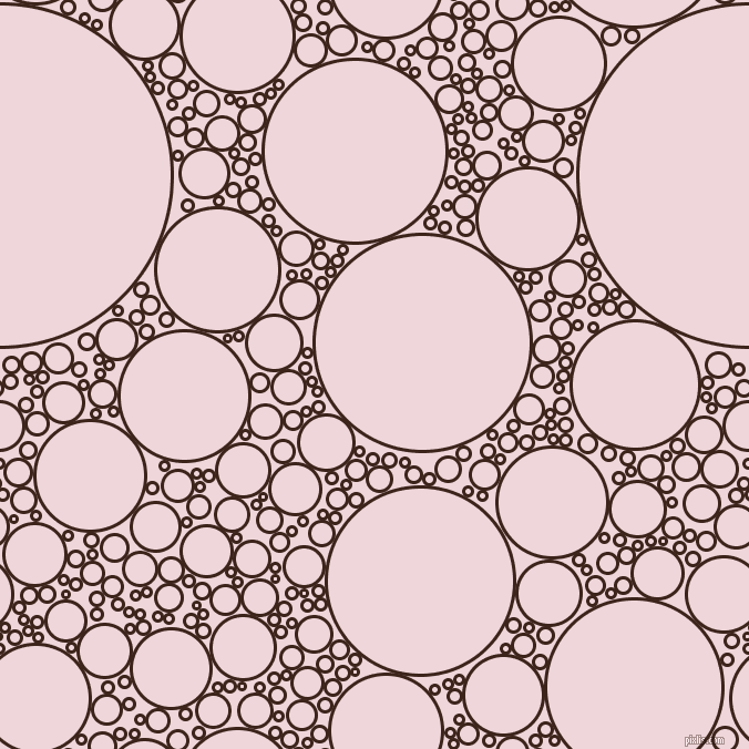 bubbles, circles, sponge, big, medium, small, 3 pixel line width, Brown Pod and Pale Rose circles bubbles sponge soap seamless tileable