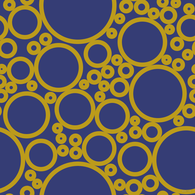 bubbles, circles, sponge, big, medium, small, 17 pixel line width, Buddha Gold and Torea Bay circles bubbles sponge soap seamless tileable