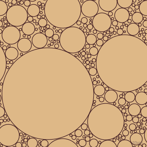 bubbles, circles, sponge, big, medium, small, 2 pixel line width, Bulgarian Rose and Burly Wood circles bubbles sponge soap seamless tileable