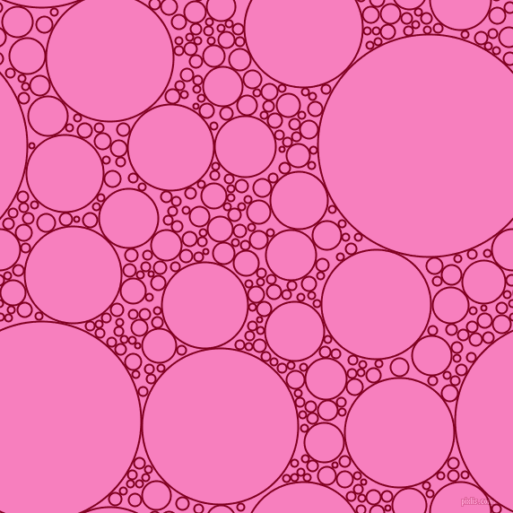 bubbles, circles, sponge, big, medium, small, 2 pixel line width, Burgundy and Persian Pink circles bubbles sponge soap seamless tileable