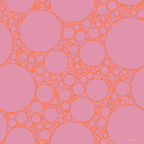 bubbles, circles, sponge, big, medium, small, 2 pixel line width, Burnt Orange and Kobi circles bubbles sponge soap seamless tileable